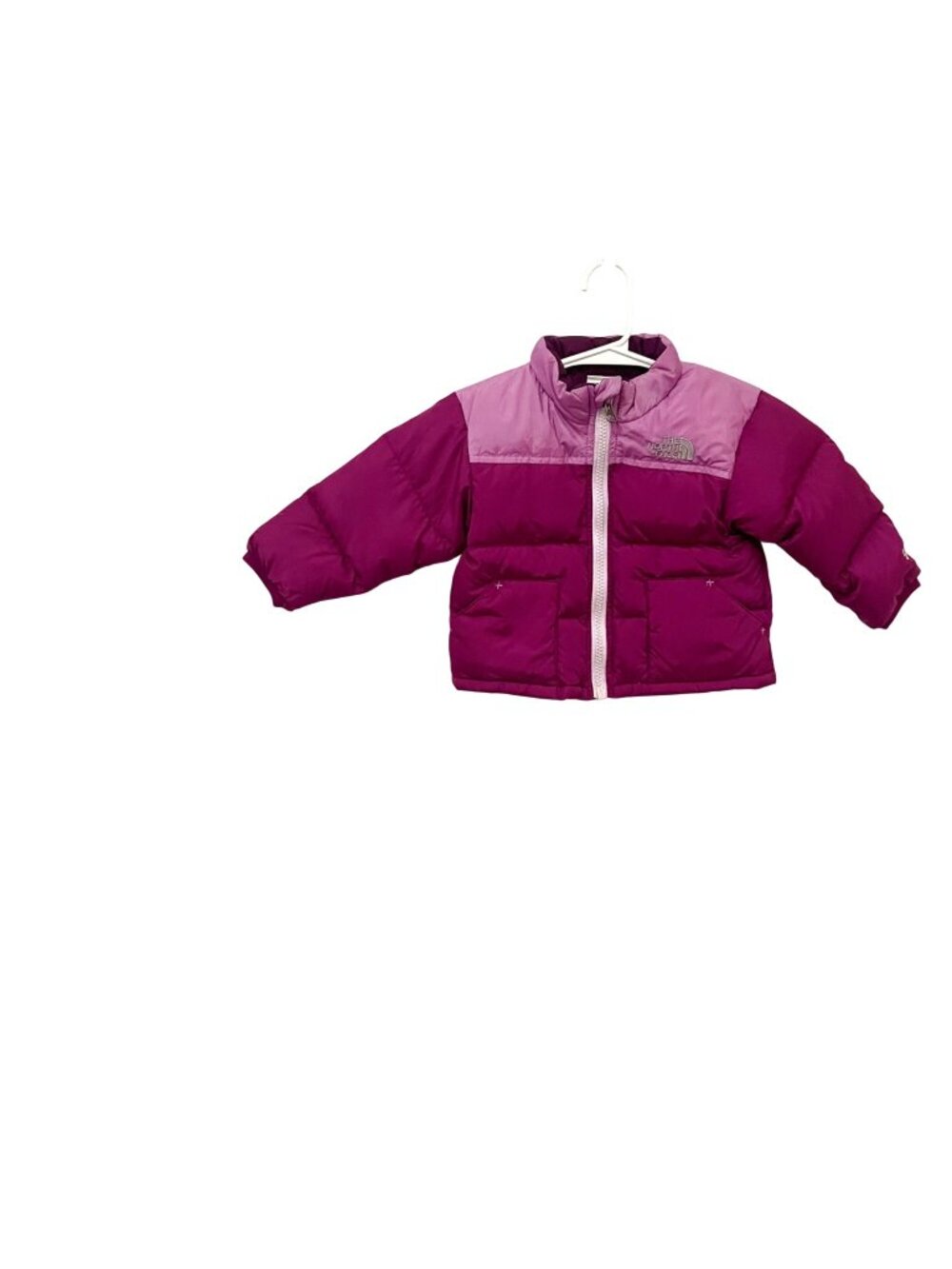 The North Face Girls Size 6-12M Infant 550 Down Pink Jacket Nuptse Puffer